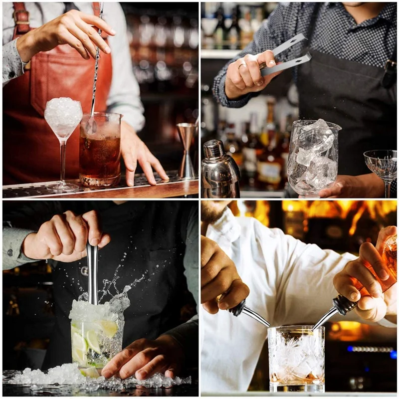 

Cocktail Shaker Tool Set Stainless Steel Wine Martini Boston Shaker with All Bar Accessories, Cocktail Filter