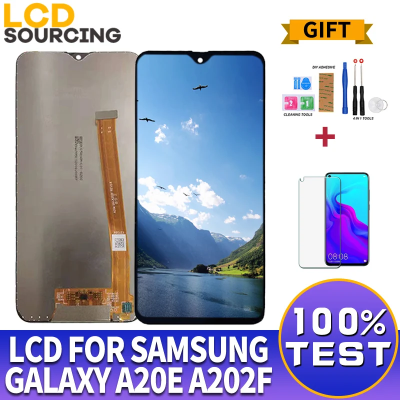 ЖК дисплей 5 8 дюйма для Samsung Galaxy A20E A202 A202F A202DS сенсорный экран с дигитайзером в сборе A20 e сменный