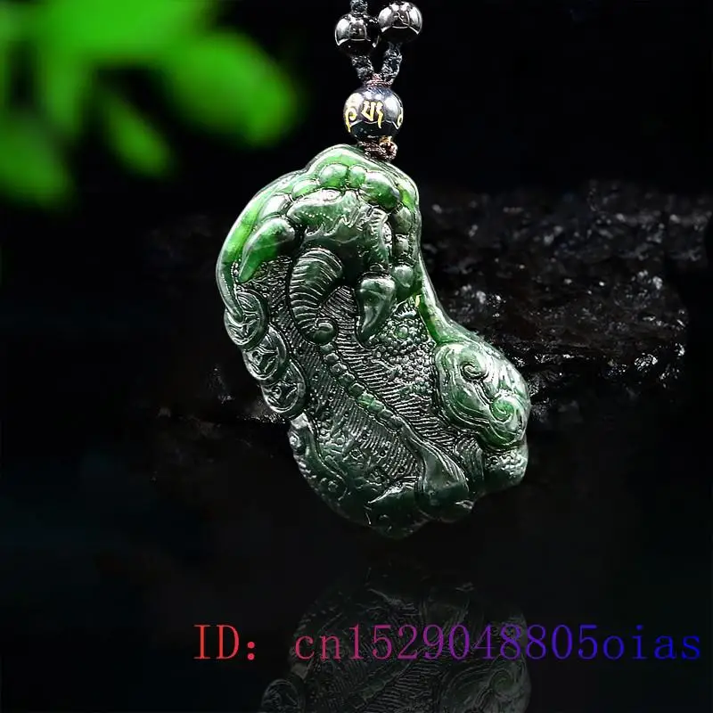 

Jade Pixiu Подвеска ювелирное изделие "Тигр" Резные подарки Амулет для мужчин и женщин черный зеленый китайский обсидиан драгоценный камень ожерелье натуральный Шарм