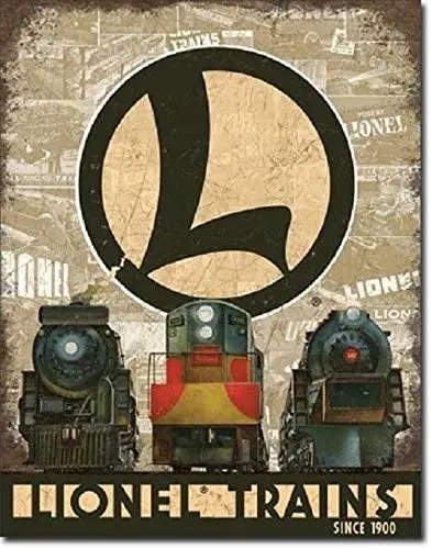

Metal Sign Lionel Train Family Living Room Bedroom Art Poster Wall Decoration Old-fashioned Retro Square Metal Sign 8X12 Inches