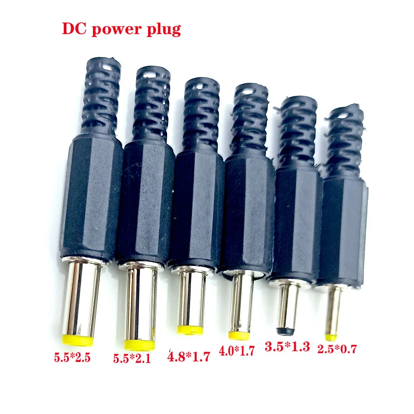 3/5/10pc/lot DC power plug 9mm length 5.5*2.1MM 3.5*1.3MM 30V 1A Electric Connectors Male Mount Jack Plug Wire Terminals Adapter