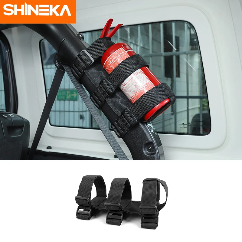 

Car Accessories for Jeep Wrangler Oxford Car Roll Bar Fire Extinguisher Holder Large Size for Jeep Wrangler TJ JK JL 1997-2020