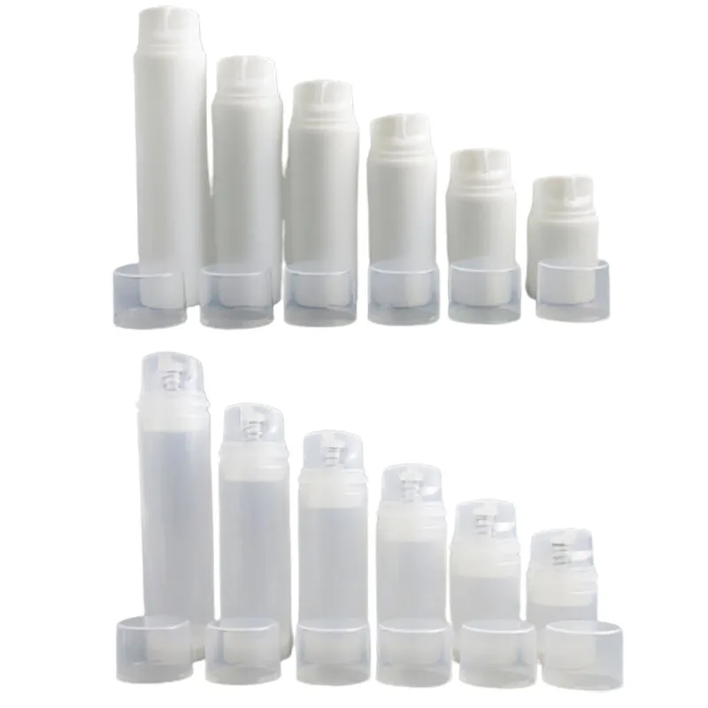 

24 X Mini Empty Portable Clear White Airless Dispenser Lotion Pump Cream Bottles 30ml 50ml 80ml 100ml 120ml 150ml