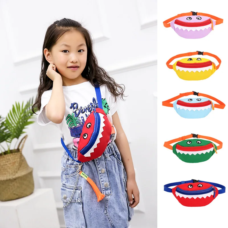 

Cute Multi Purpose Foldable Children Waist Packs Kid Casual Bag Cartoon Animal Shark Boy Girl Money Waist Bags Belt Kawaii Bag