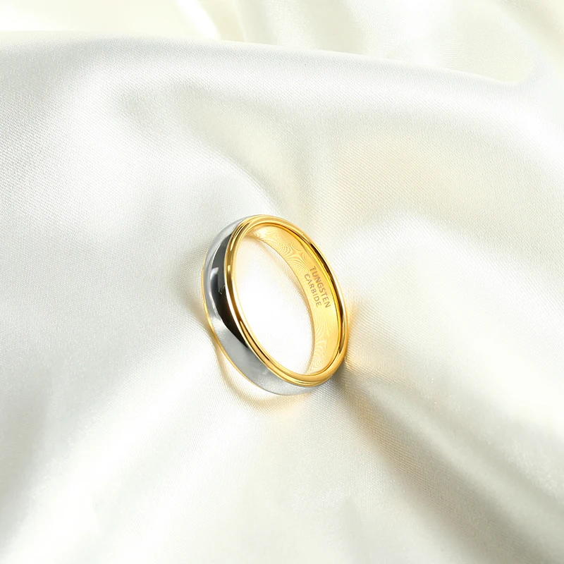 Романтичные обручальные кольца из вольфрама с камнями