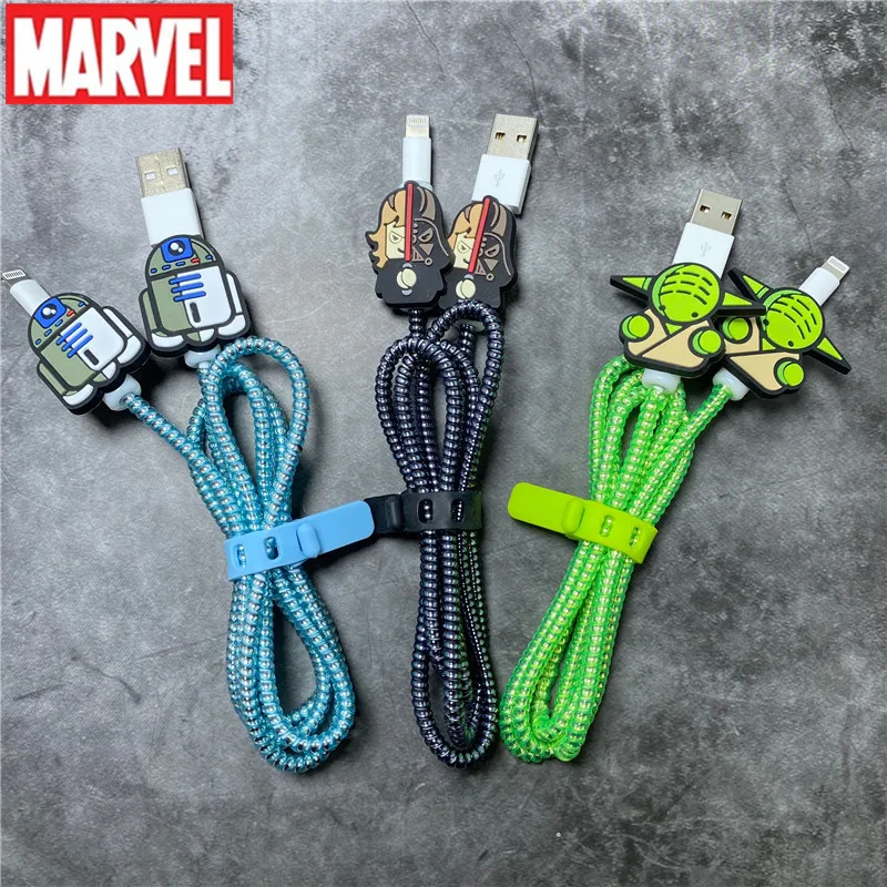 Набор намоток для кабеля Marvel мультяшное Зарядное устройство USB протектор Apple IPhone