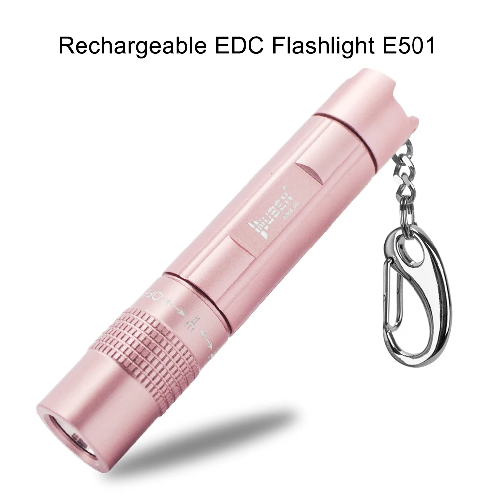 WUBEN E501 Mini LED Flashlight Pocket flashlights Portable led Lantern USB Rechargeable Lamp Key Light Zoomable Waterproof Torch | Лампы и