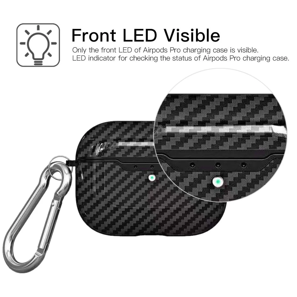 Противоударный футляр для наушников AirPods Pro Чехол из углеродного волокна