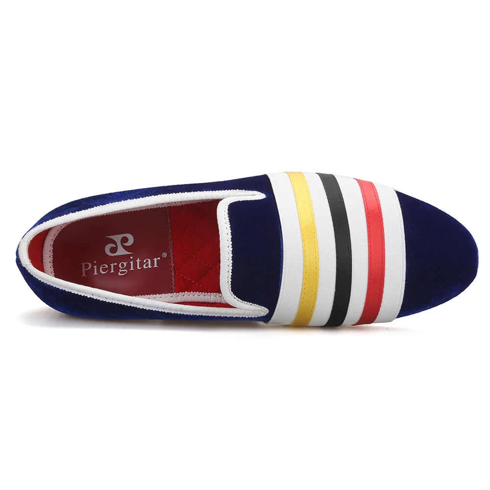 Мужские бархатные туфли Piergitar ручной работы брендовая обувь для бара без