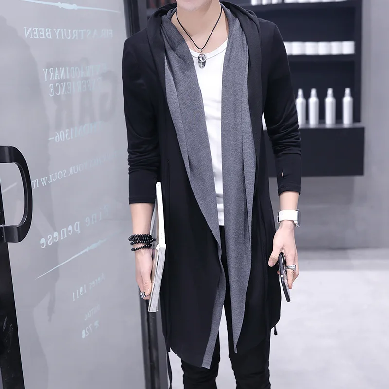 Новинка весна осень 2020 Мужская ветровка в длинной юбке мужской Тренч|Плащи и