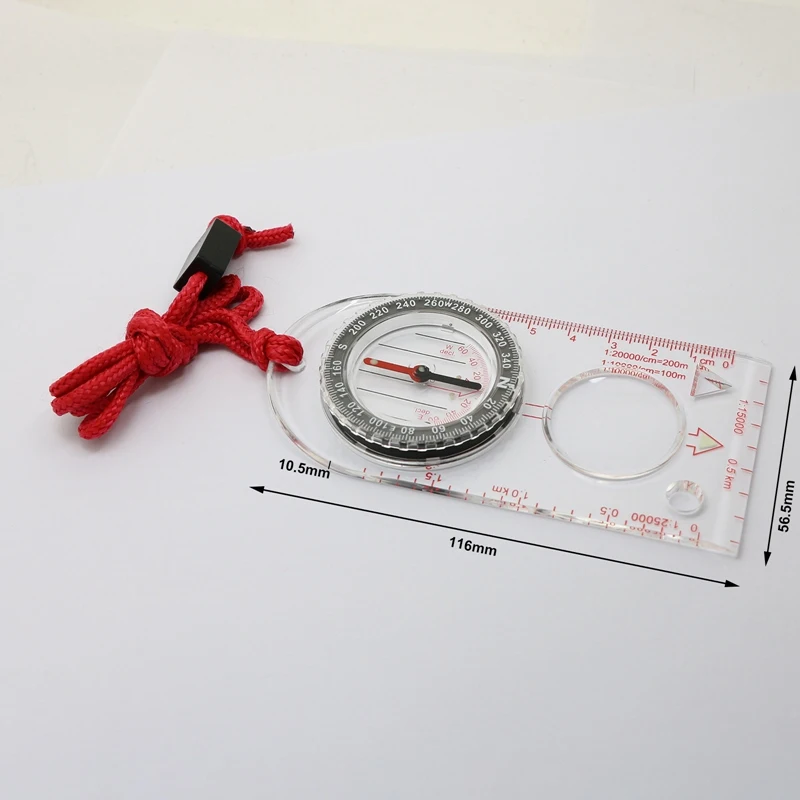 

Multifunctional Compass Mini Compass Map Scale Ruler Outdoor Equipment Hiking Camping Survival Boating Orienteering Map
