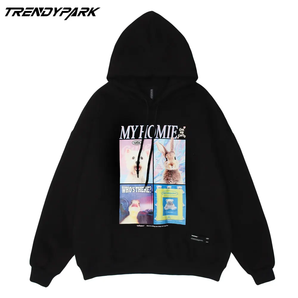 

2021 Men's Hoodies Thick Warm for Winter Fashion Printing Harajuku Oversized Cotton Casual Streetwear Hooded Coat Men Clothing