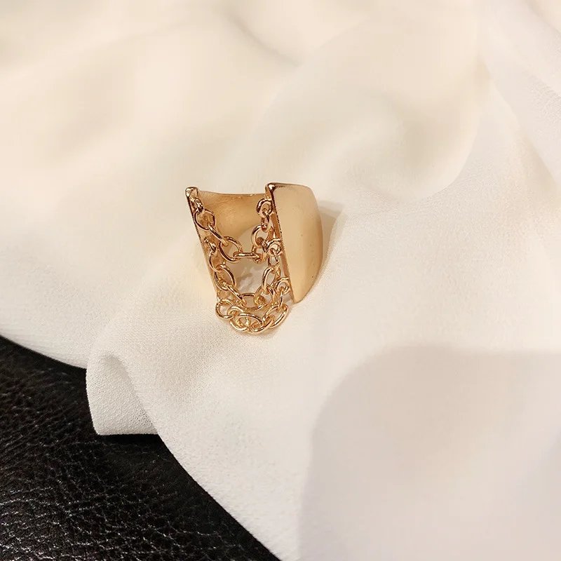 SRCOI многослойная цепочка золотого и серебряного цвета металлическое кольцо на