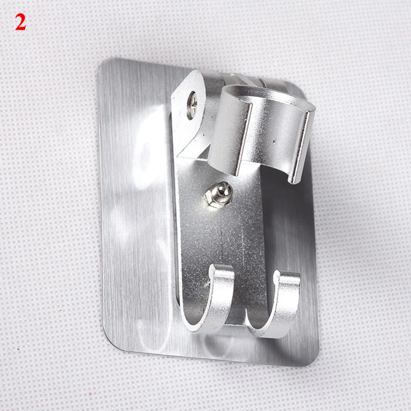 

Shower Bracket Adjustable Punch-free Bathroom Hook Seamless Adjustable Shower Bracket Wall Mount Flxed Base Shower Shelf
