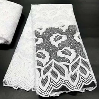 pure white milk silk lace african lace fabric high quality french tulle lace fabric nigerian lace fabric for wedding dress a1630