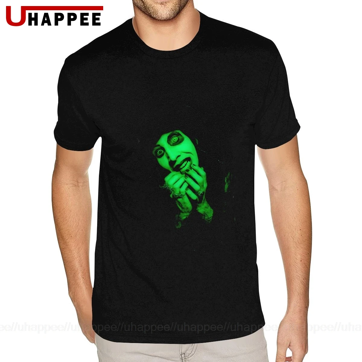 Мужская серая рубашка Мэрилин Мэнсон персонализированная синяя футболка с