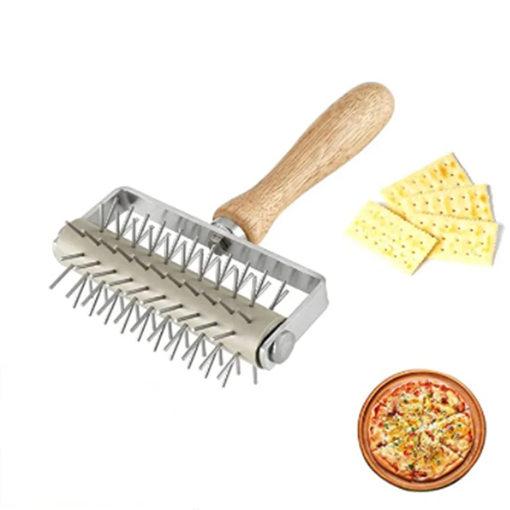 

1 Pcs Pizza Punch Pastry Roller Pin Biscuit Dough Pie Hole Embossing Dough Roller Craft Baking Cooking Tool