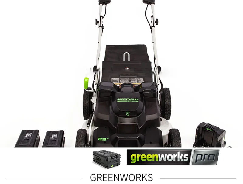 Садовая газонокосилка Greenworks с литиевой батареей, Электрический нажимной Травосборник 82 в 1000 В, профессиональные садовые инструменты