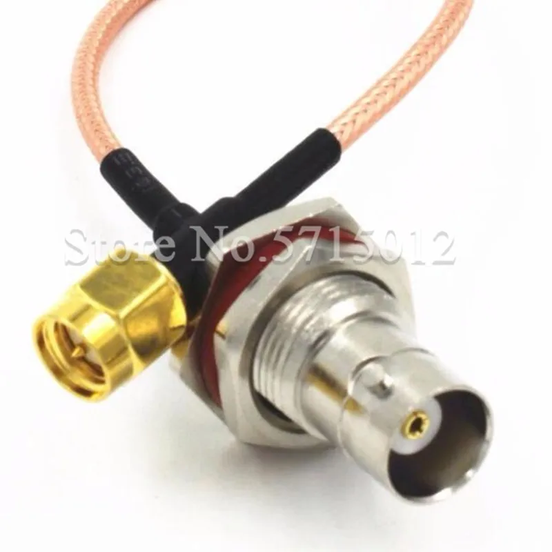 

1Pcs RF Connection Wire SMA Famale Head with Nut Turn to BNC Famale Head Plug Connector Antenna Cable 15cm RG316 Wire