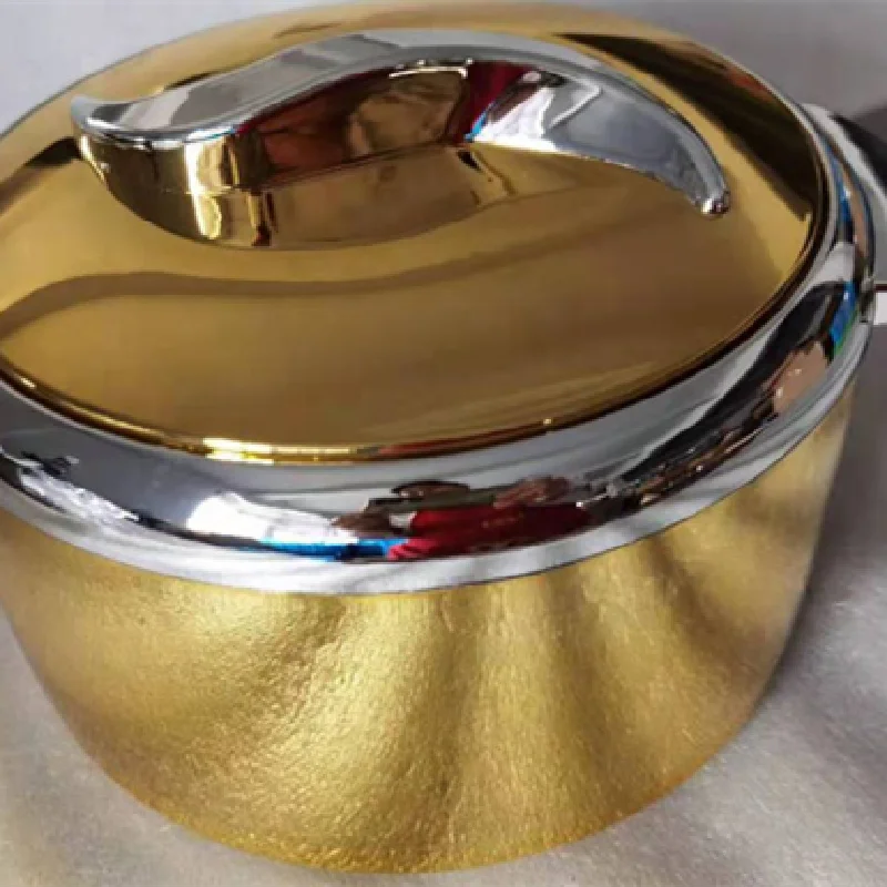 Conjunto de calentador de alimentos chapado en oro, contenedor t&eacute;rmico de alimentos, fiambrera aislada, calentador de comida para fiestas, contenedor de 3 uds. (1.5L/2.0L/2.5L)-1