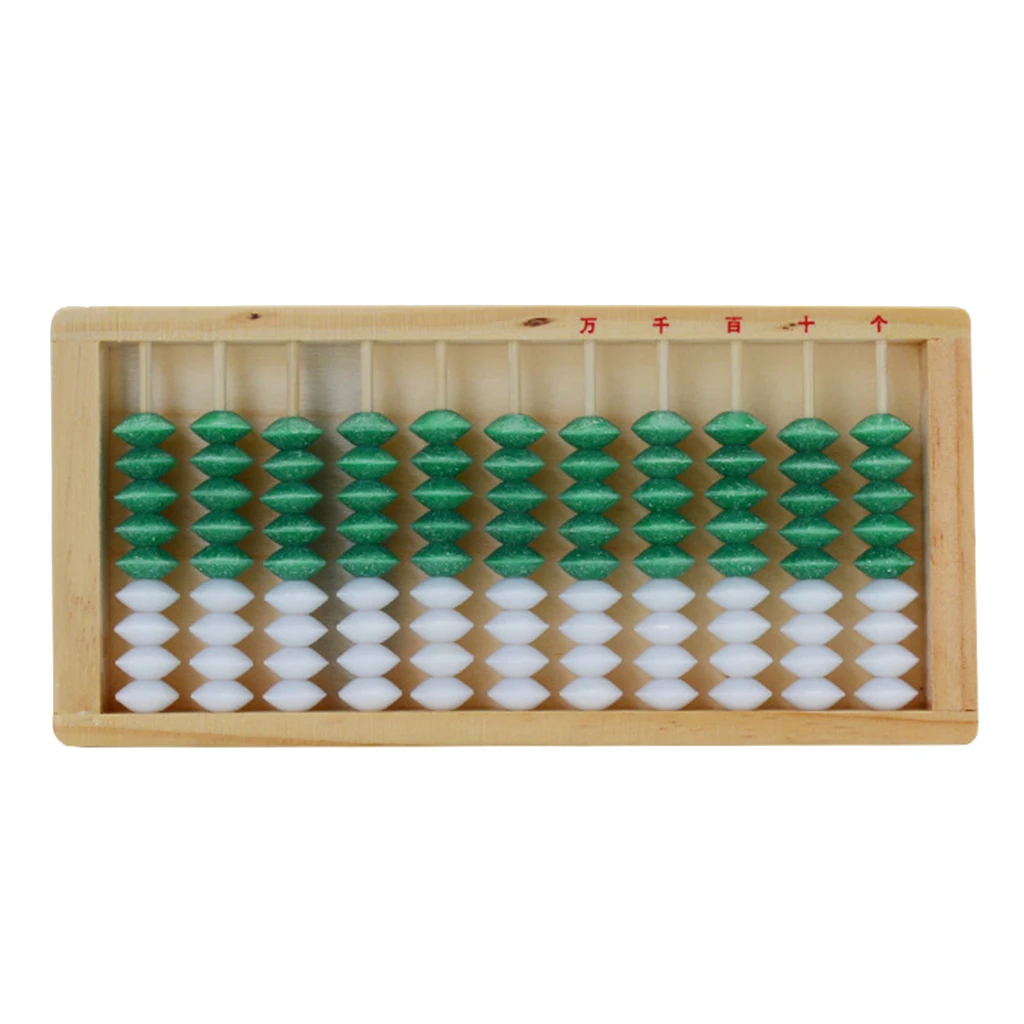 11 цифр стержни деревянные Abacus Китайский Японский калькулятор Счетный инструмент