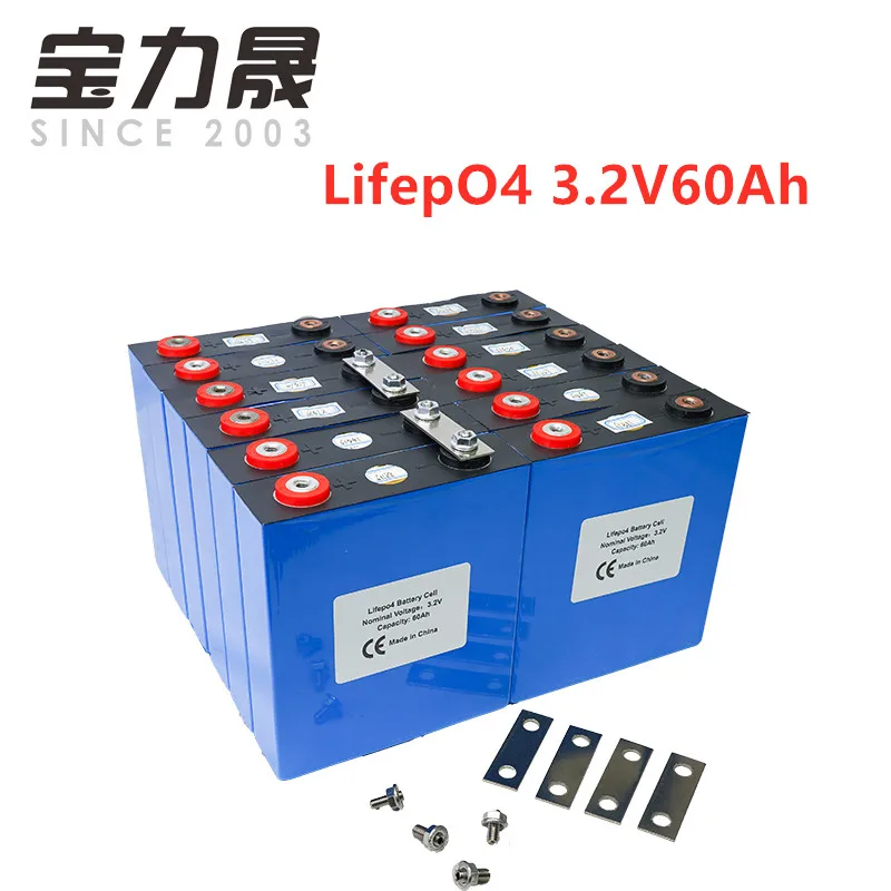 8 шт. 3 2 В 60Ah lifepo4 батарейный элемент 3000 цикл 12V120AH 24V60Ah для EV RV Ремонтный комплект