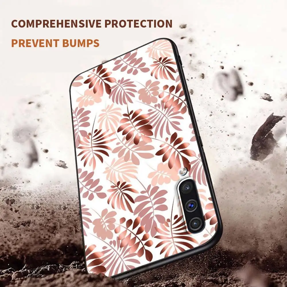 

Gold Rose Pink Pattern Case for Samsung A50 A51 A70 A71 A21s Phone Cover For Galaxy A10 A20e A30 A40 A20s A10s Soft Coque