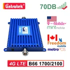 Lintratek LTE B66 17002100 4G усилитель сигнала сотового телефона интернет 1700 МГц Мобильный усилитель ретранслятор данных связи США CA