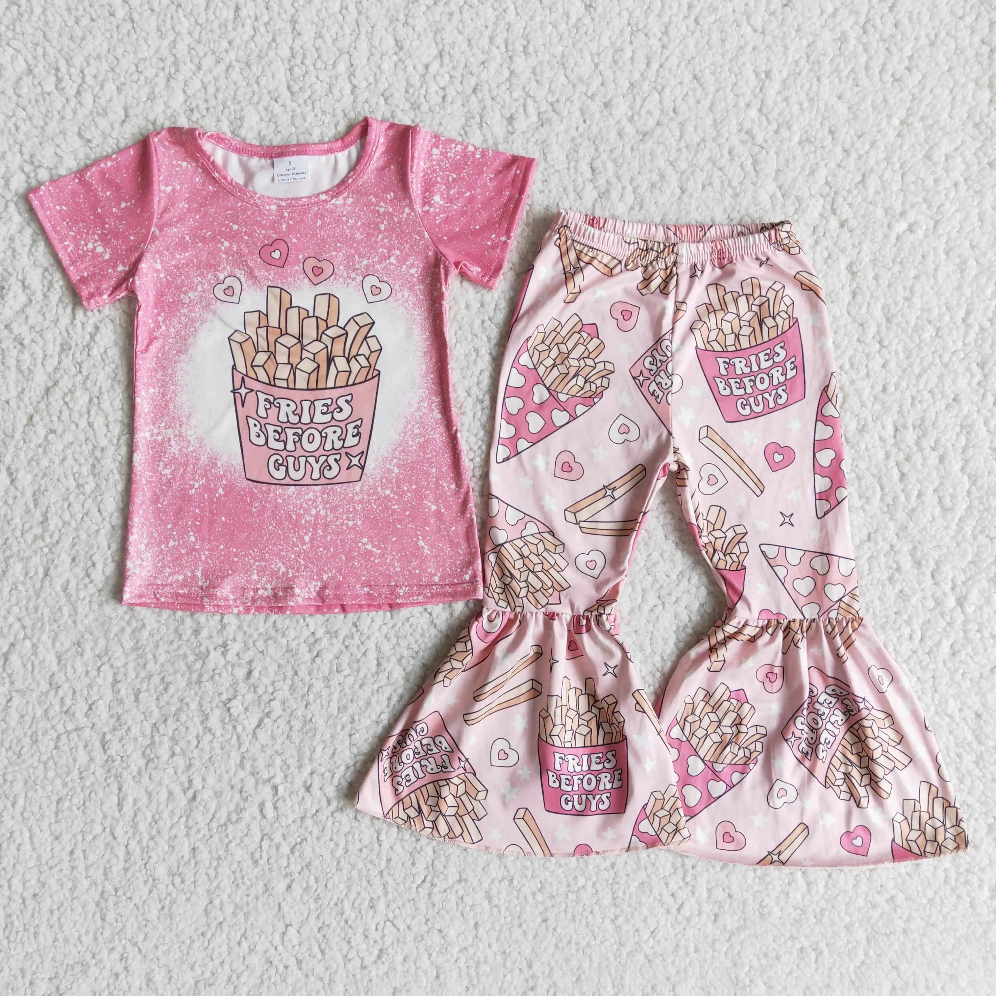 

Fries Before Guys Pink Baby Girls Valentines Day Outfits