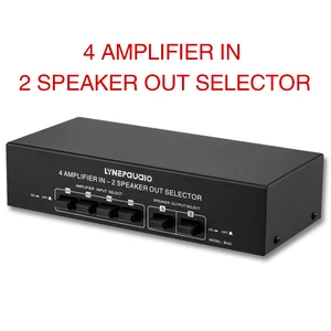 Imported 4 in 2 out passive power amplifier speaker selection switcher speaker switch splitter comparator no 