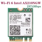 Беспроводной сетевой адаптер 2974 Мбитс Wi-Fi 6 NGFF M.2 Wi-Fi-Карта BT 5,2 для Inte AX210 AX200 9260ngw 8265ngw для Windows 10 Linux