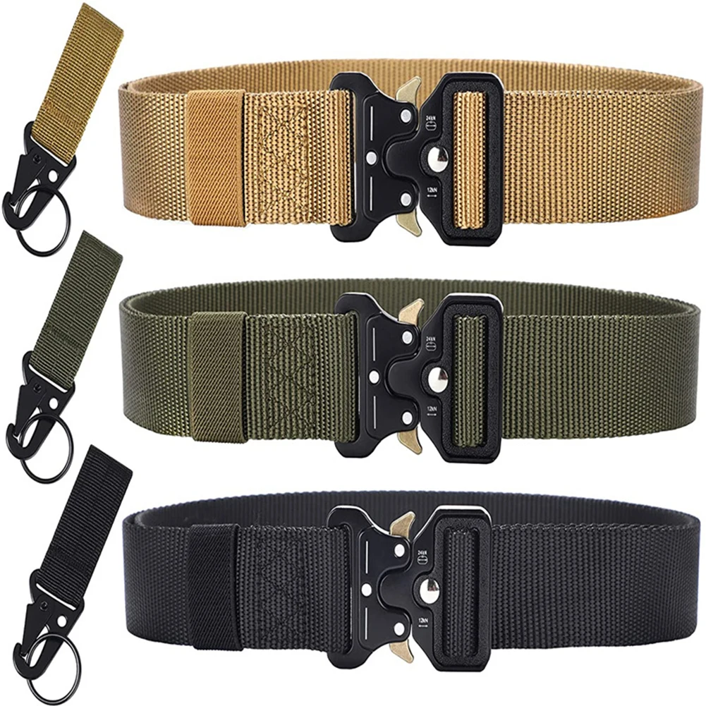 

Men's Belt Nylon Fabric Belt Military Outdoor Tactical Belt Army Style Cinturon Male Belts for Men Luxury Ceinture Tissu Homme