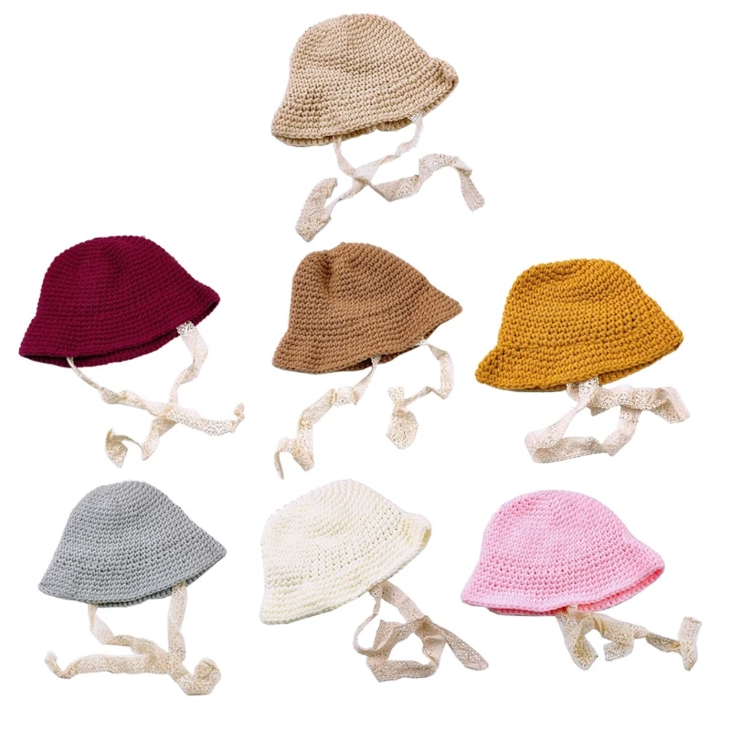 

Fashion Lace Baby Hat Kids Girls Knitted Winter Warm Princess Cap Beach Children Panama Hat