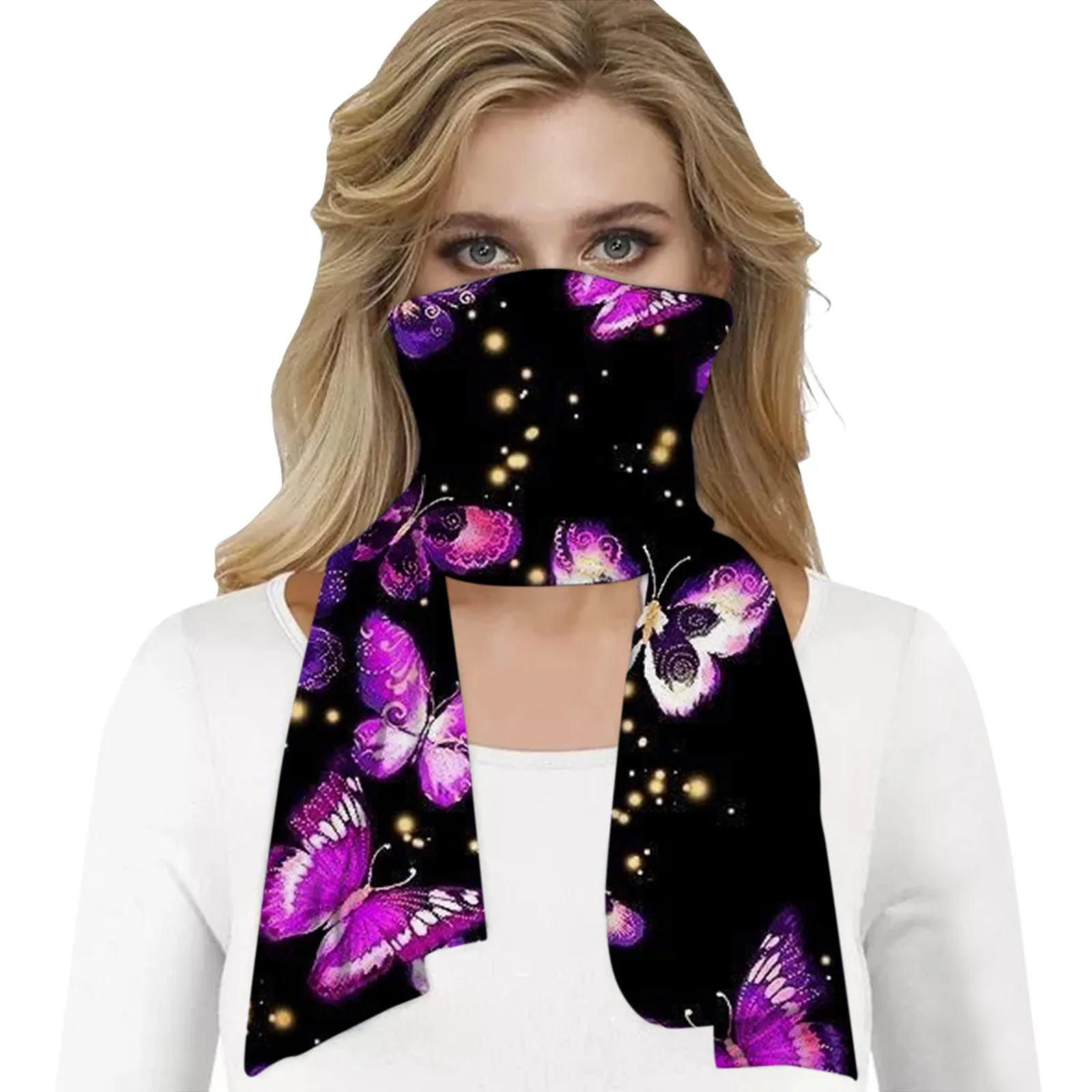 Модная женская маска шарф закрывающий рот теплые шарфы многофункциональные шали