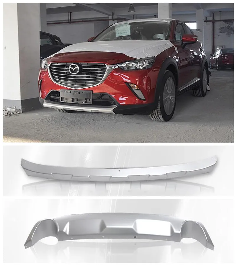 

Stainless Steel Car Front Rear Bumper Protector Guard Plate Fits For Mazda CX-3 2016 2017 2018