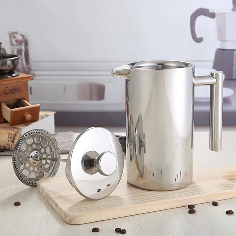 Прессованная Кофеварка из нержавеющей стали s фильтр Плунжер кувшин кастрюля