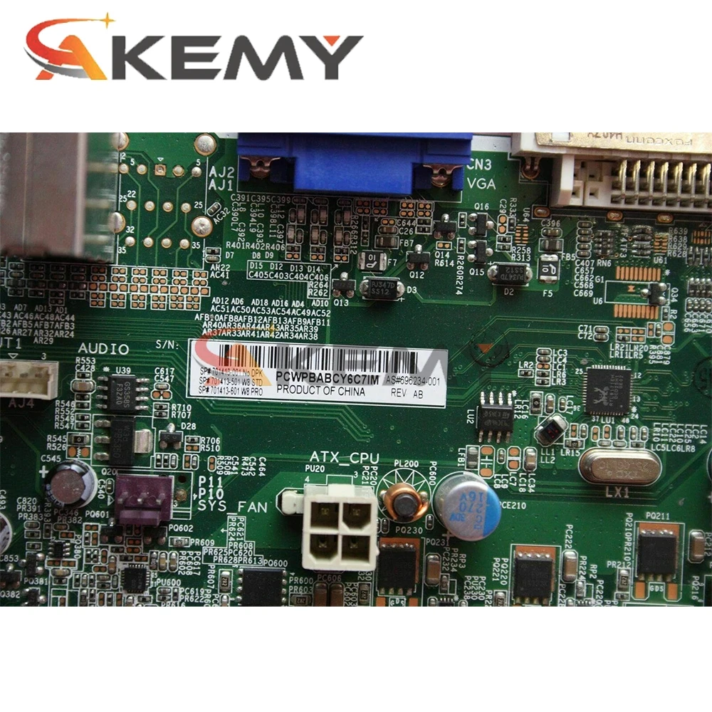 

Akemy High Quality Desktop Motherboard For HP PRO 3500 SERIES S1155 696234-001 701413-001 H61 100% Tested Fast Ship
