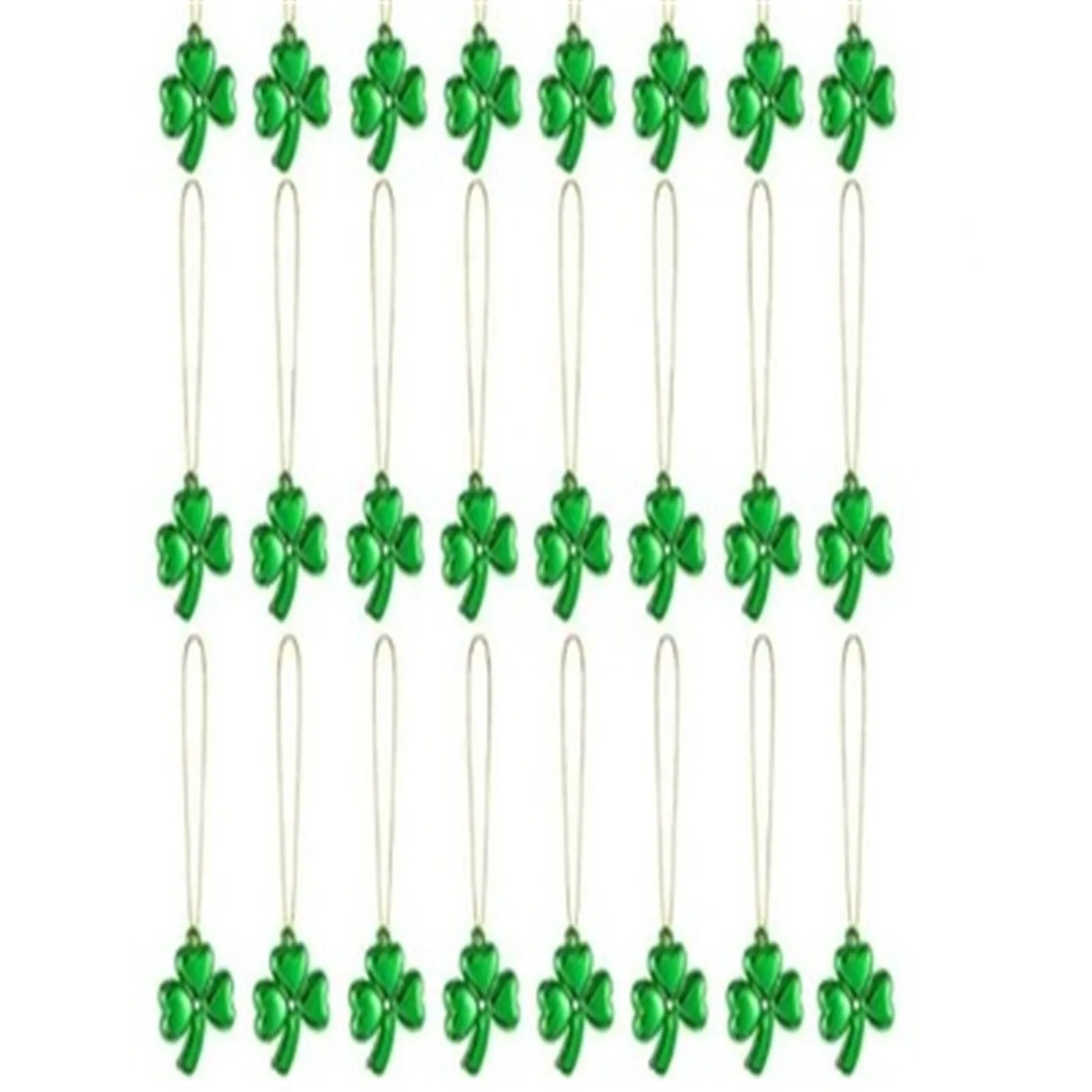 

Green Clover Sequins Paper St Patrick Day Party Decor Plastic Resin Festival Atmosphere Dress Up For Key Chain /Wallet