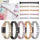 18 мм бриллиантовый ремешок для часов Fitbit Charge 3 band металлический ремешок из нержавеющей стали женский браслет сменный Браслет