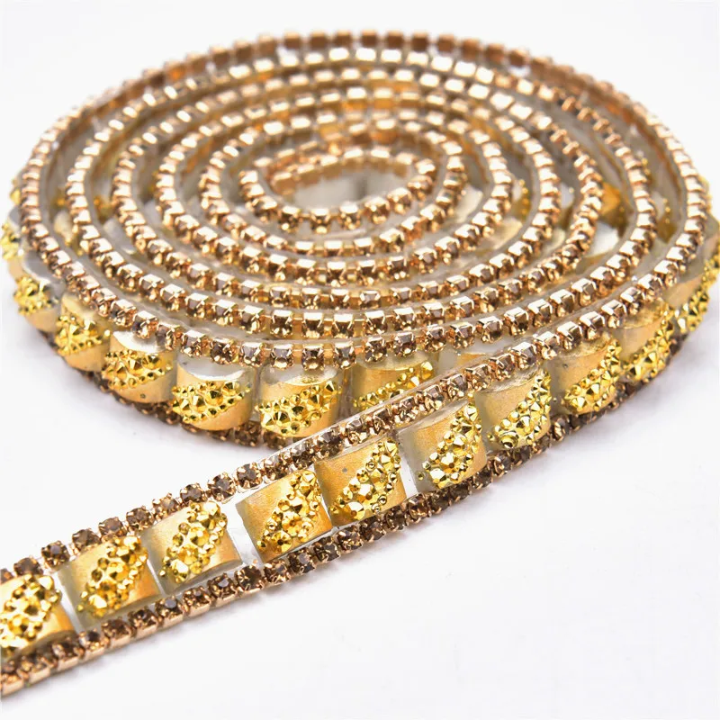 Красивая Хрустальная стразы горячей фиксации обрезка 5 ярдов сделай сам