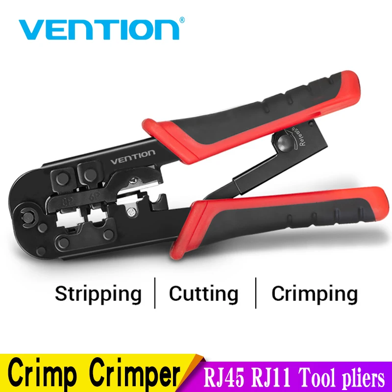 Vention RJ45 Crimping Tool RJ45 Network Cutting Tools 8P RJ45 Crimper Cutter Stripper Plier for Modular RJ12 RJ11 Crimp Crimper