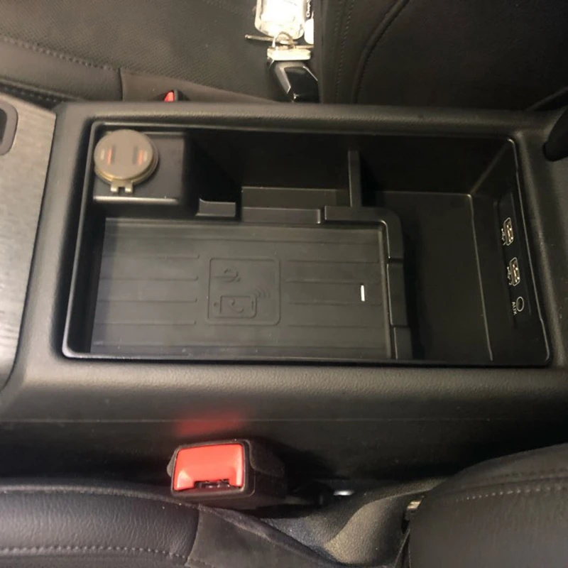 

Car Wireless Charger,10W QI Phone Charging Storage Box For- A4 B9 S4 A5 B8 2017 2018 2019 for All Qi-Enabled Devices