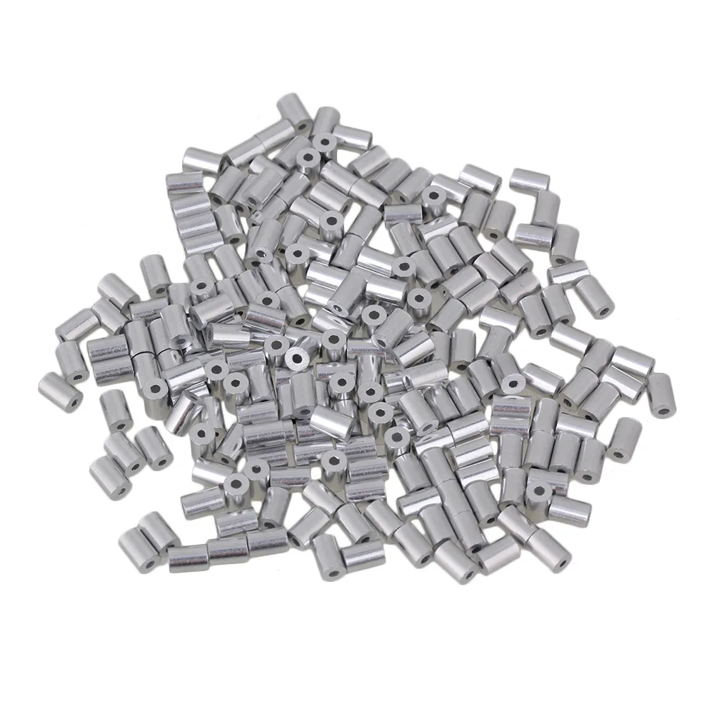 200 шт. серебристые алюминиевые зажимы для проводов|ferrule sleeve|aluminum ferrulesaluminum wire rope |