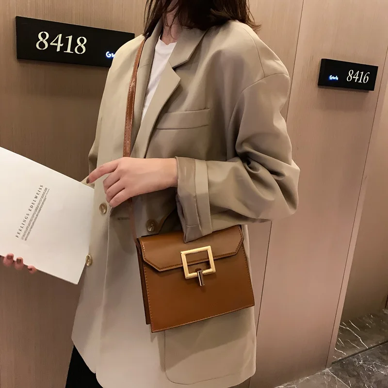 

Women Fashion PU Leather Shoulder Small Flap Crossbody Handbags Top Handle Messenger Bags High Quality Luxury Ladies Hand Bag
