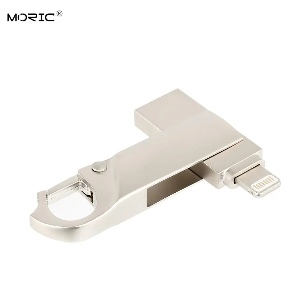 USB флеш накопитель Crazy hot 2 в 1 OTG для iphone 32 ГБ 8 16 металлический pedrive 64 128