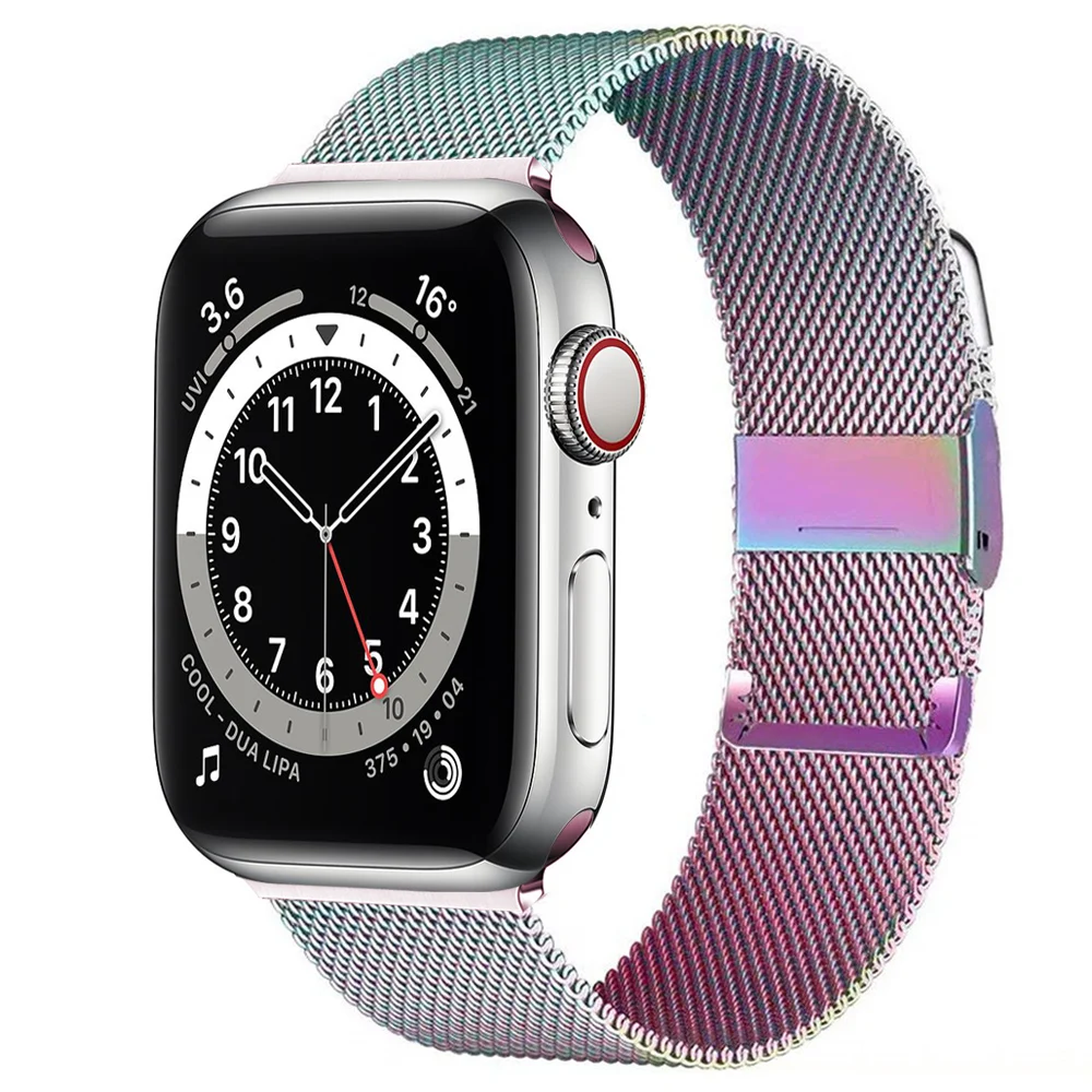 Ремешок для Apple watch 44 мм 40 38 42 iWatch se 6 5 4 3 браслет с магнитной петлей смарт-часов Series 7