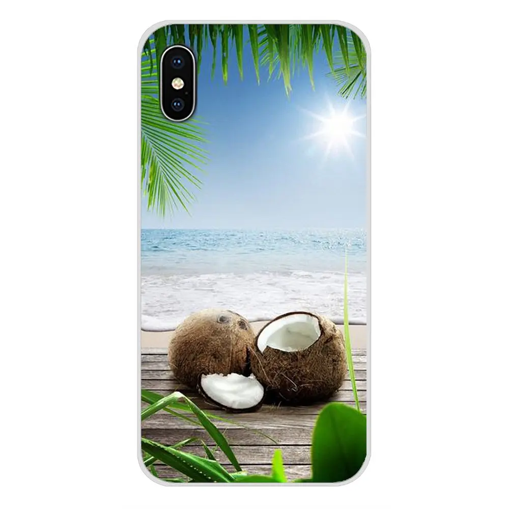 Чехол из ТПУ для sony Xperia Z Z1 Z2 Z3 Z5 compact M2 M4 M5 E3 T3 XA huawei mate 7 8 Y3II фруктовый кокос в