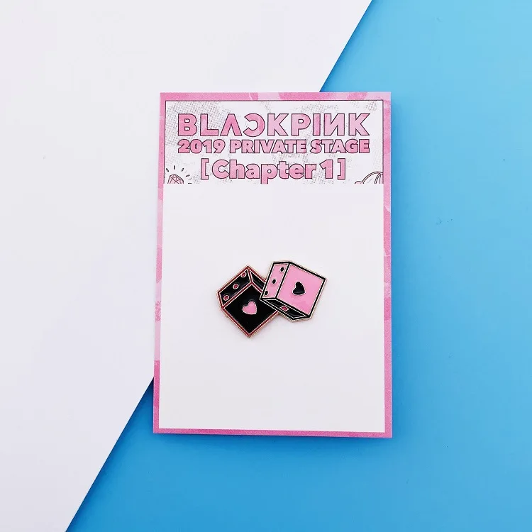 Черная розовая брошь аксессуары kpop маленький подарок металлические украшения