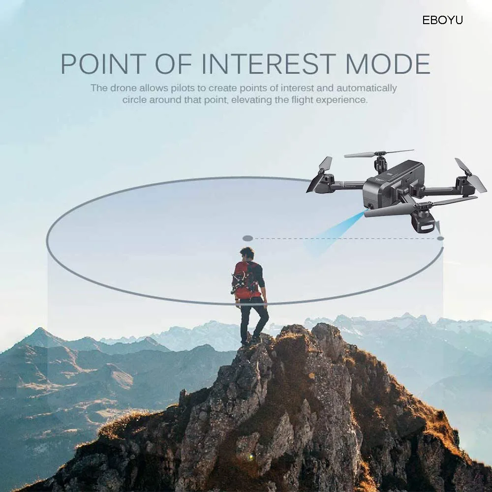 Складной Радиоуправляемый Дрон EBOYU SJR/C Z5 GPS WiFi FPV 1080P HD камера автовозврат Следуйте