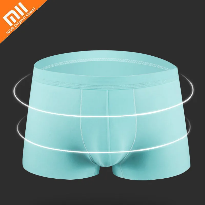 

Xiaomi 3pcs Ice Silk Seamless Men's Underwear 3D Comfortable Soft Sexy Men Boxer Underpants Quick-drying Breathable Panties